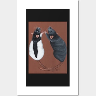 Two Rats Reaching Upward Posters and Art